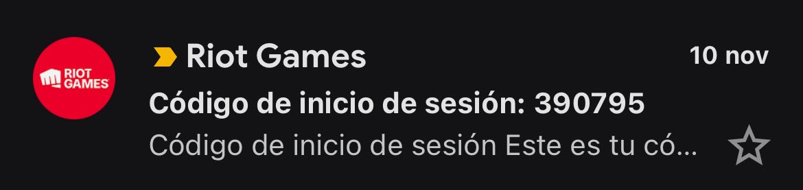 El único código que tengo en mi bandeja de entrada 😔👍🏻