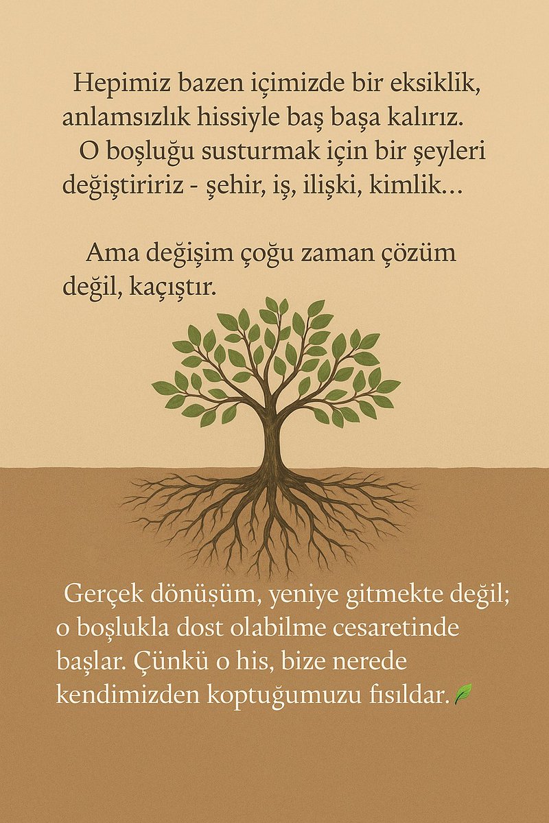 Boşlukla kalabilmeyi öğrenmek...