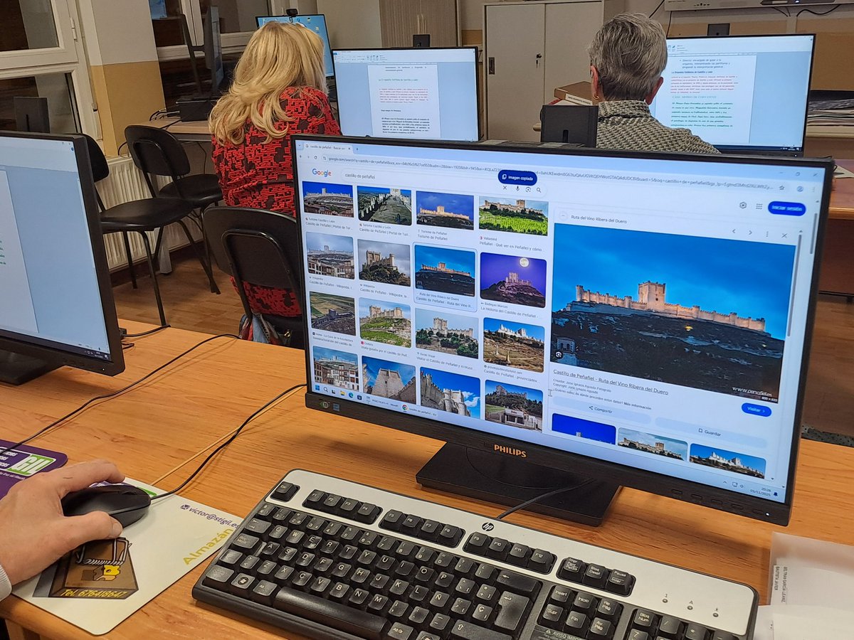 CepaElCamino's tweet image. Nuestro alumnado de #Informática y su práctica con #WordPad:  
⌨️ Mecanografía
✍️ Ajuste de fuente y párrafo  
🔎 Búsqueda de imágenes en Internet. Copiar y pegar. 
Todo inspirado en el Viaje Cultural 🚌 de mañana a Valladolid 🎶✍️🏠 y Peñafiel 🏰🍷
@educacyl @CFIEdeSoria @OSCyL