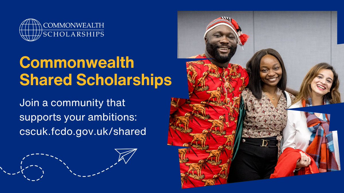 opportunitiesfy's tweet image. 🎓 Apply for the Commonwealth Shared Scholarship 2026–2027 — a fully funded Master’s in the UK covering tuition, airfare &amp;amp; stipend! 🇬🇧✨ 🔗 Details: wp.me/p23f03-8IY

#Scholarships #StudyInUK #Commonwealth
