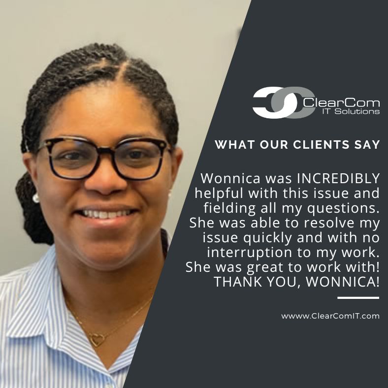 ClearComIT's tweet photo. Yes, we'll brag a bit. 

Our team is amazing! 🙂
Check out any of the additional, unbiased customer responses at https://t.co/SIkrwQizoi

#ITProfessional #itsupport #customersatisfaction https://t.co/LVavW4kZwN