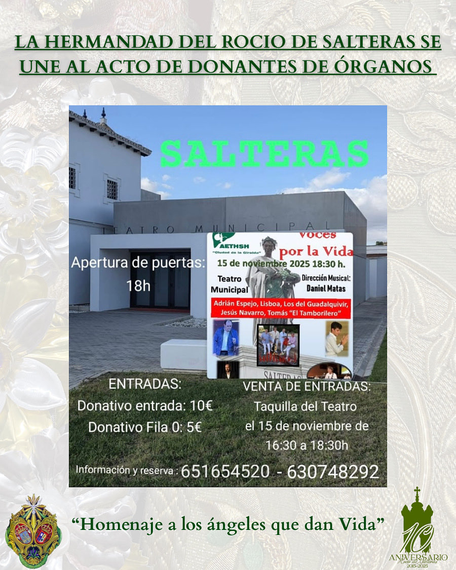 🟢 𝐀𝐏𝐎𝐘𝐎 𝐃𝐄 𝐋𝐀 𝐇𝐄𝐑𝐌𝐀𝐍𝐃𝐀𝐃 𝐃𝐄𝐋 𝐑𝐎𝐂𝐈́𝐎 𝐃𝐄 𝐒𝐀𝐋𝐓𝐄𝐑𝐀𝐒 𝐀 “𝐕𝐨𝐜𝐞𝐬 𝐩𝐨𝐫 𝐥𝐚 𝐕𝐢𝐝𝐚” |