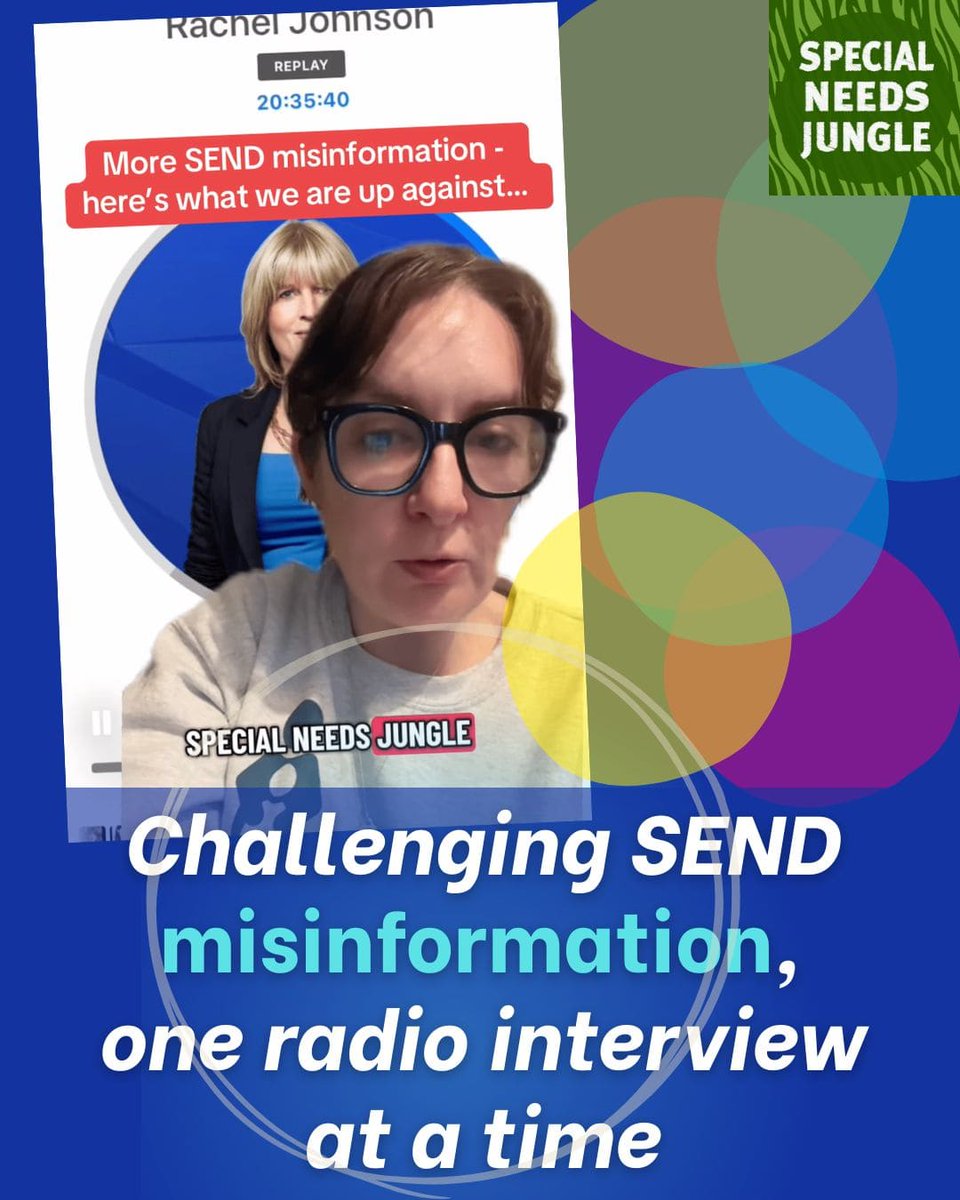 On SNJ Today: We've recently been delegating our media interviews to our campaign manager, Rachel Filmer. After a recent, particularly gruelling interview, she's written about keeping calm while setting straight those who spout SEND misinformation specialneedsjungle.com/challenging-se…