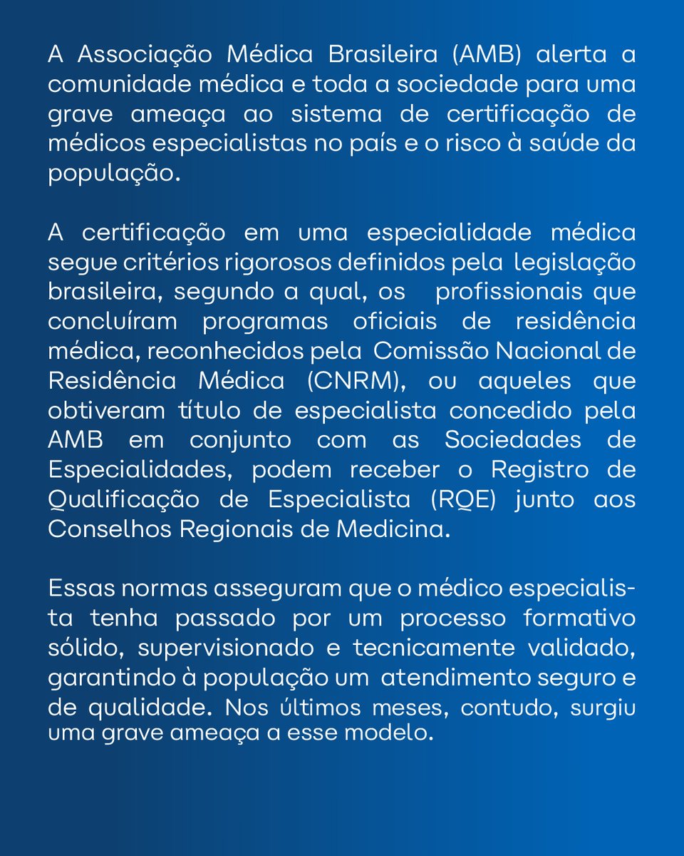 Associação Médica Brasileira tweet media