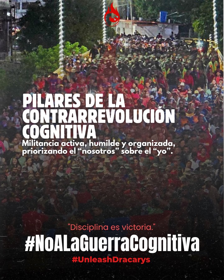 En revolución se prioriza al colectivo sobre el individuo. El "Nosotros" sobre el "Yo". Militancia digital activa contra la guerra cognitiva. No han podido ni podrán en lo virtual, somos el ejército candanga de Chávez y Maduro ✊🏼🇻🇪⚡
#unleashdracarys
#patriaunidapaloquesalga