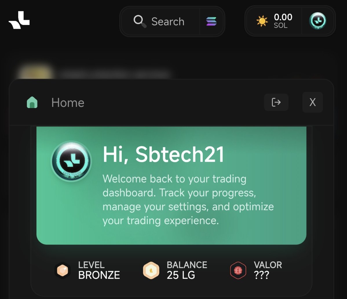 sbtech21's tweet image. My @lute trading dashboard. 

Feeling good about the progress.

Welcome back message is a great way to start the session. 

Let's get this Bronze level boosted.

Current balance 25 LG 
SOL Balance 0.00 SOL

Sign up Lute trade ⬇
lute.gg/@Sbtech21

Promoted By @xeetdotai