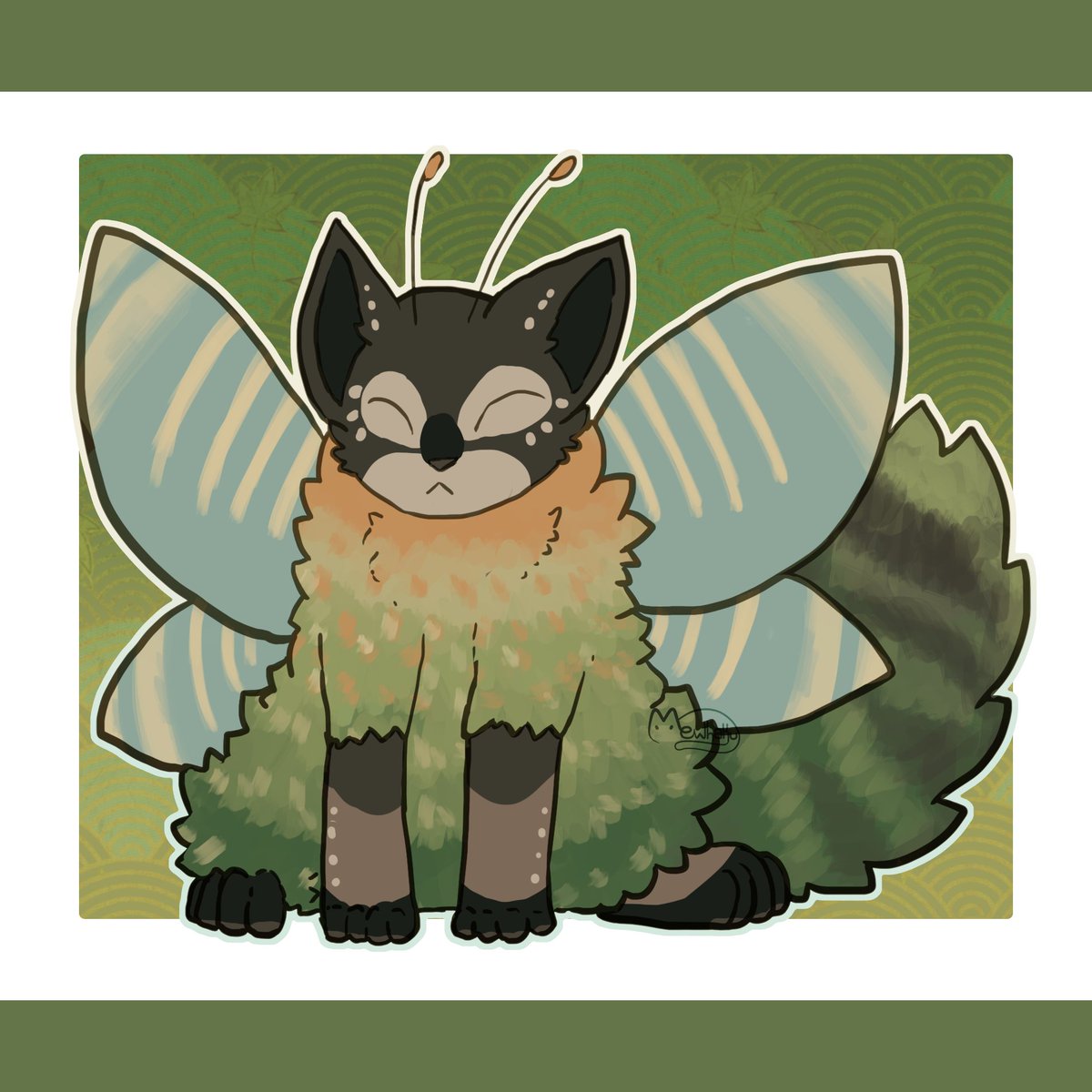thecatscache's tweet photo. cardd/com info in bio! A Mothkitten I designed for my friend Mouse as a belated birthday gift~ #fantasyart #fantasyartwork #oc #character #fantasy #closedspecies #arpg #lorekeeper #mothcat #mothcats #cat #mothkitten #kitten https://t.co/0Wkuy1j0uR