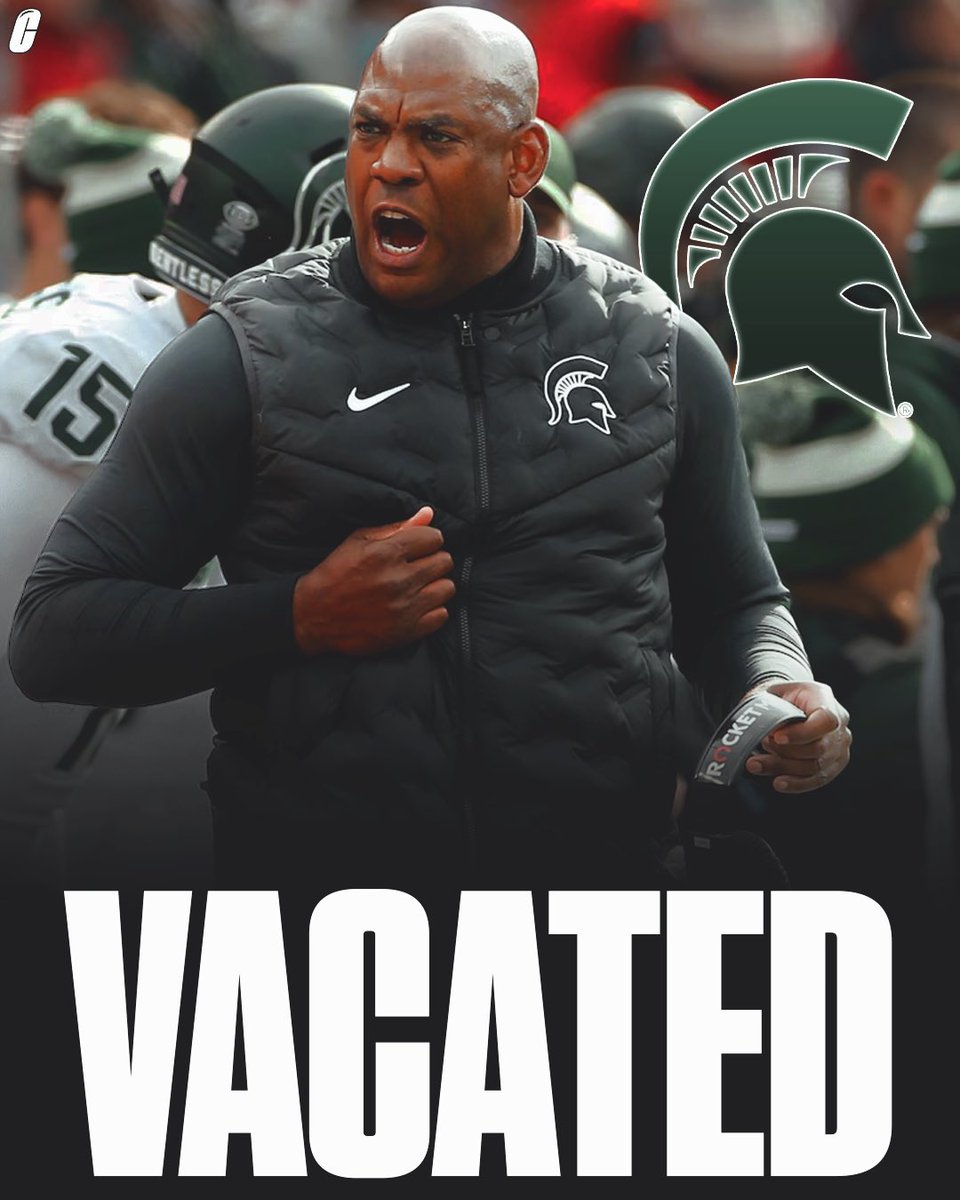 CFBAlerts_'s tweet image. The NCAA has vacated 14 Michigan State wins from the 2022-24 seasons… this is due to the participation of three ineligible players.