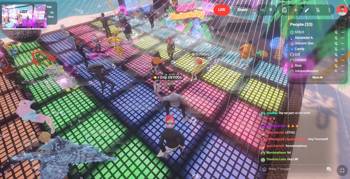 josh_garrett_kc's tweet image. Taking a short grind break to burn digital calories with a few friends at @DopeStilo #200 Super Wednesday in @Spatial_io 

#ShotInSpatial