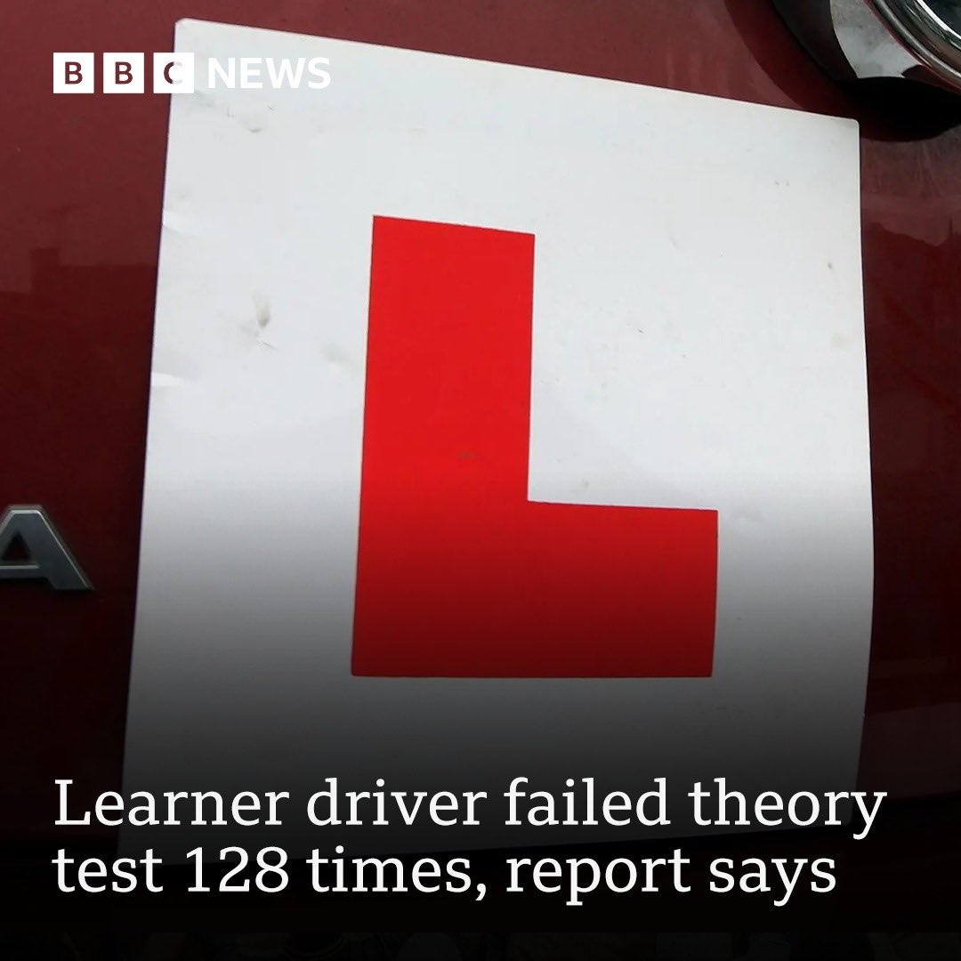 SamiUlfutt9998's tweet photo. A candidate has spent about £3,000 after failing their theory test 128 times, findings released by the AA Driving School and based on official statistics have shown
 
Read more: https://t.co/IUL7iWw1Eu https://t.co/Vj0WTA5wf2