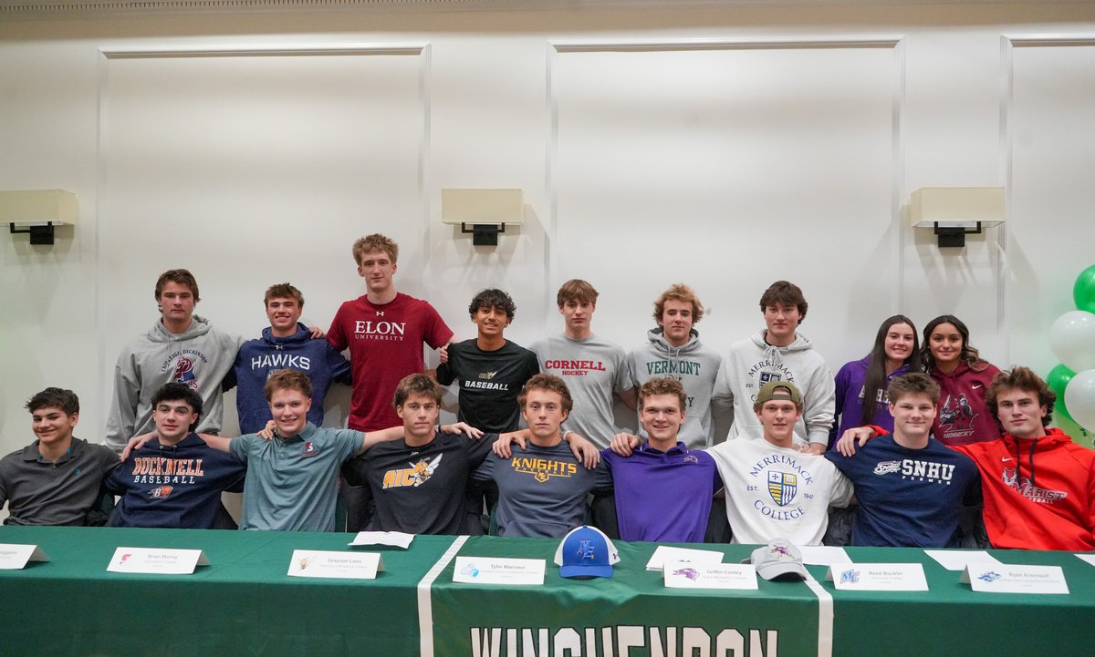 We honored 18 outstanding student-athletes at today's National Signing Day ceremony! Our community is immensely proud of their accomplishments and excited to follow their future successes. Antlers Up! #thewinchendonschool <a href="/WinchAthletics/">Winchendon Athletics</a>