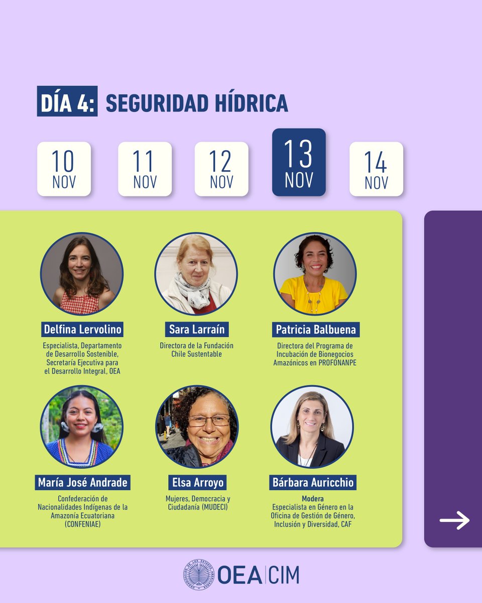 💧 Mañana, en el Foro Regional “Mujeres y Seguridad Humana”, conversaremos sobre seguridad hídrica y el rol de las mujeres rurales en la gestión del agua.
⏰9:00 (EST) 
✏️Inscríbete: us02web.zoom.us/meeting/regist…