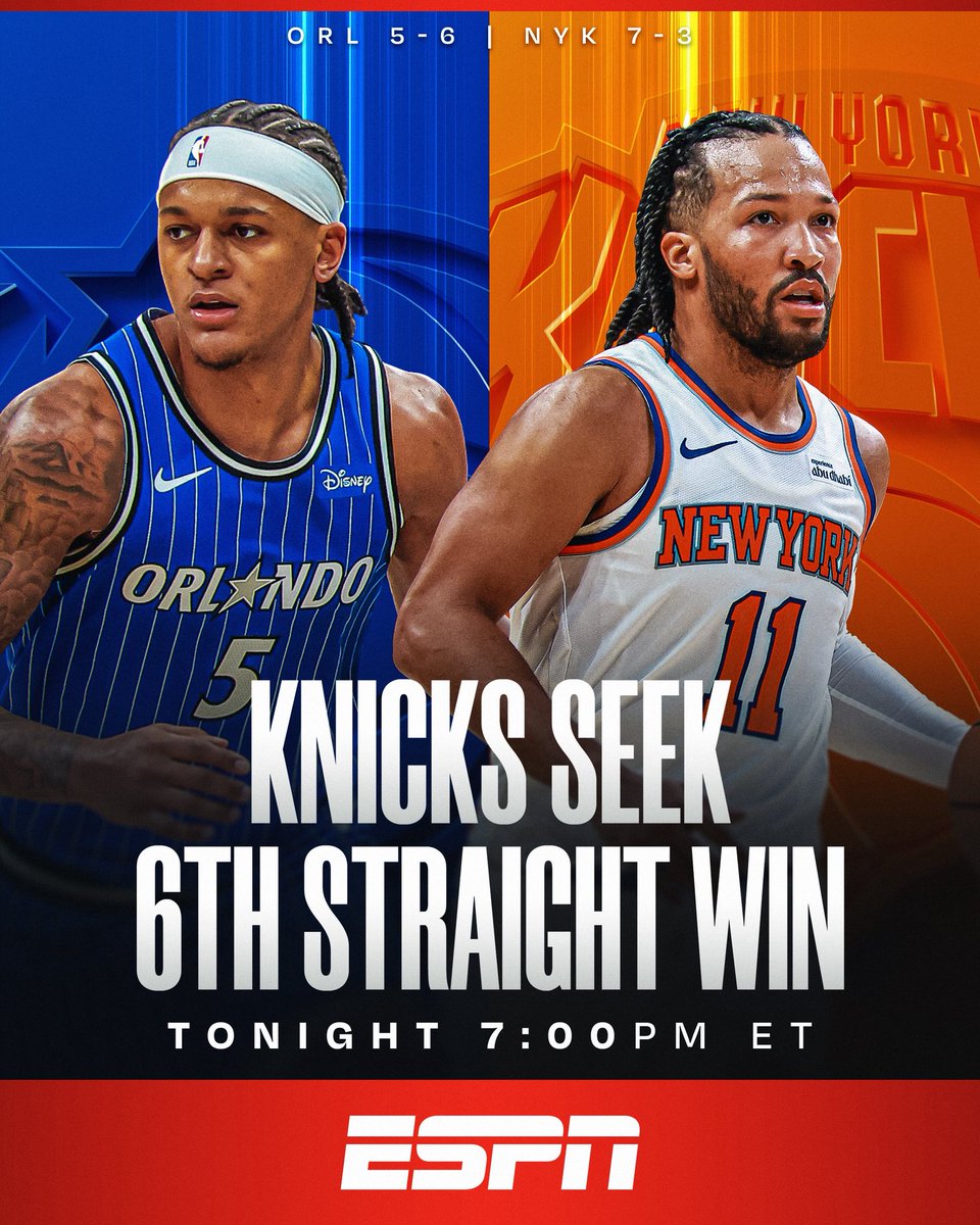 🏀 #NBA | <a href="/elorlandomagic/">El Orlando Magic</a> (#MakeItMagic) vs. <a href="/nyknicks/">NEW YORK KNICKS</a> (#NewYorkForever)
🎙 Relator: <a href="/soyleomontero/">Leo Montero</a>
🎙 Comentaristas: <a href="/Juliolamas1/">Julio Lamas</a> &amp; <a href="/SoyElChapu/">Andrés Nocioni</a>
📺 #ESPN2 Sudamérica
📺 #ESPN México &amp; Centroamérica
📺 <a href="/ESPNDeportes/">ESPN Deportes</a> USA
21:00 🇦🇷🇺🇾🇵🇾🇨🇱
20:00 🇧🇴🇻🇪🇩🇴
19:00 🇨🇴🇵🇪🇪🇨🇵🇦
18:00 🇳🇮🇬🇹🇸🇻🇨🇷🇭🇳🇲🇽