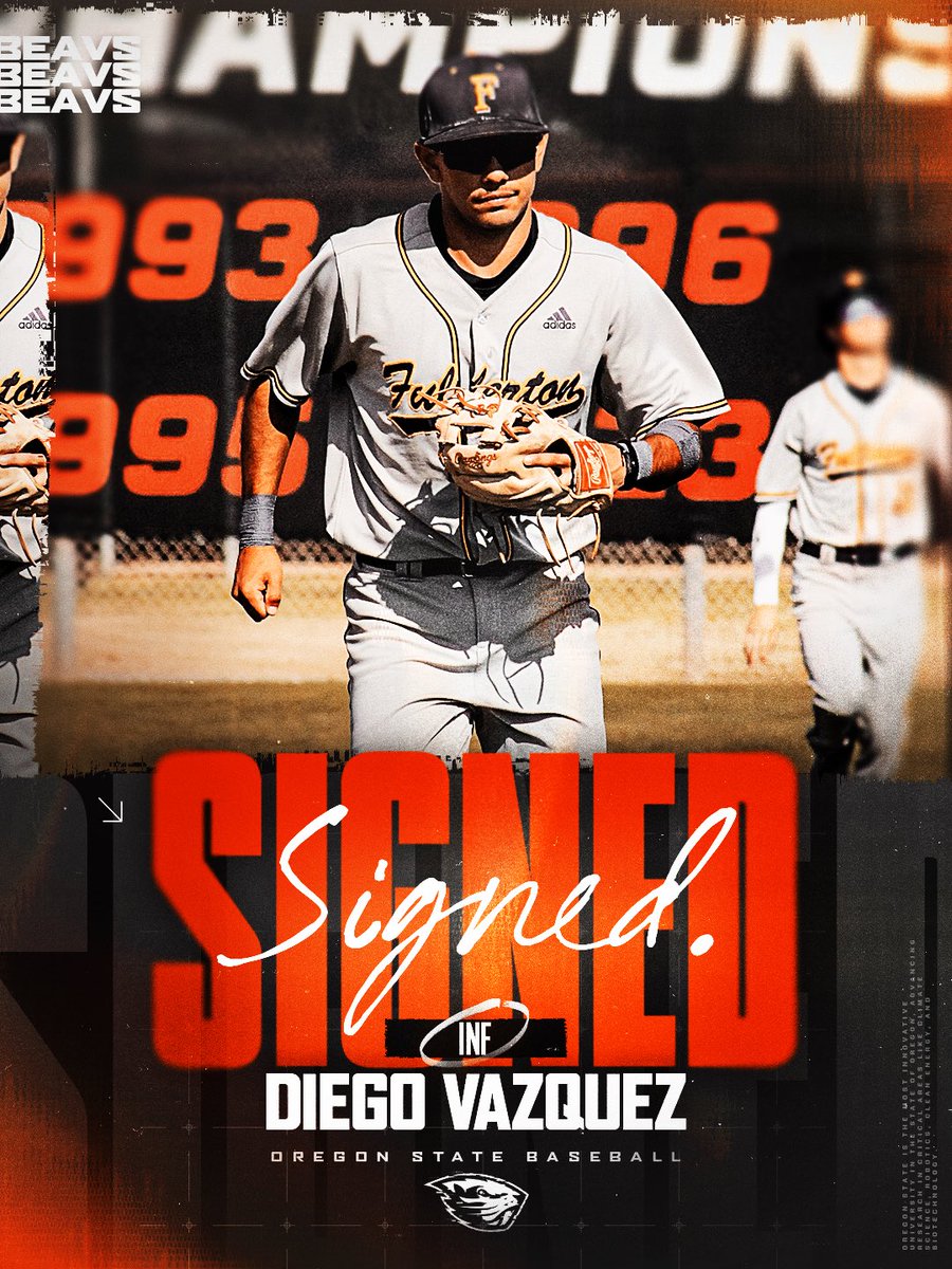 .<a href="/ddvazquez22/">Diego Vazquez</a> is staying on the West Coast.

He’s gonna look great in the Orange and Black!

#GoBeavs