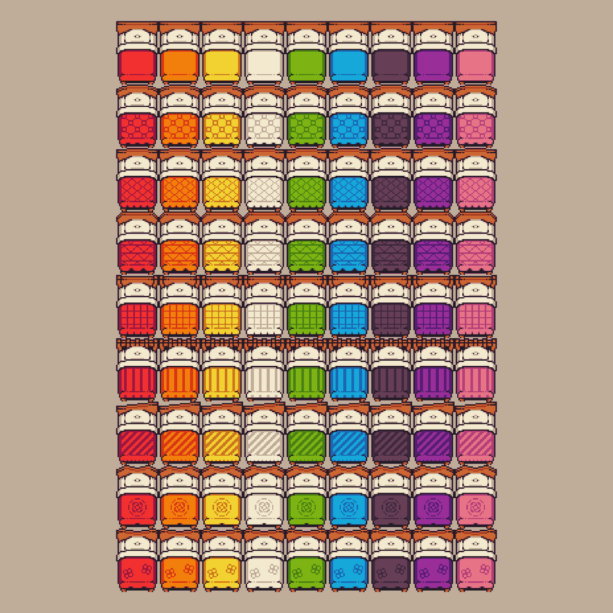 Many Beds
#pixelart #gamedev