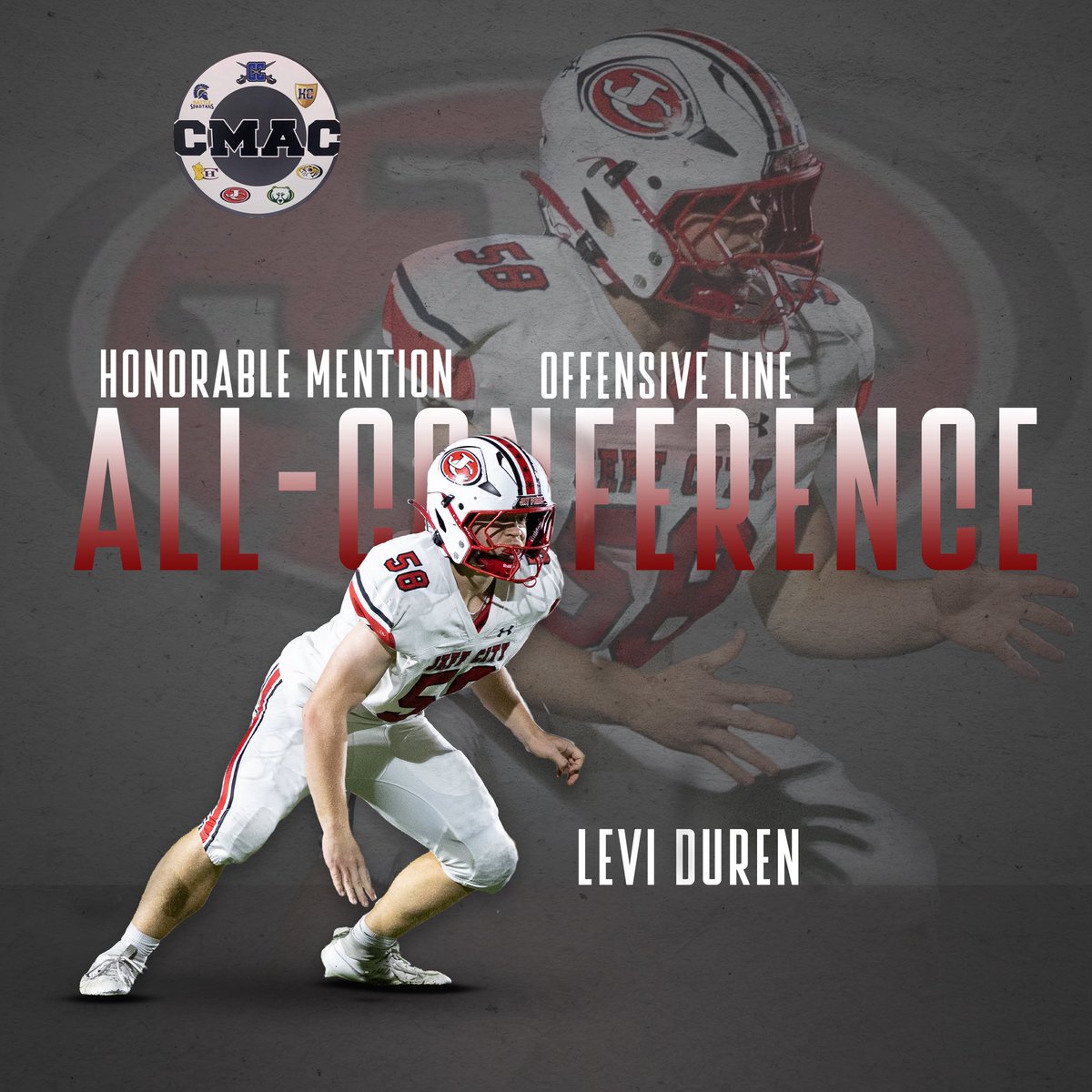 JayPrideFB's tweet image. Congratulations to Levi Duren for being named All-Conference as a Honorable Mention Offensive Lineman #oscarmike #bealink #jayhogs