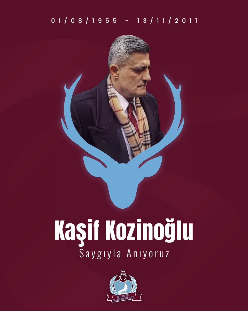 Bordo ile Mavi’yi, Şanlı Ordu’nun bağrında bile yan yana getiren; Özel Kuvvetler Komutanlığı’nın (Bordo Berelilerin) kurucusu, büyük Milliyetçi ve Trabzonsporlu Kaşif Kozinoğlu’nu saygı, minnet ve rahmetle anıyoruz.

#KaşifKozinoğlu