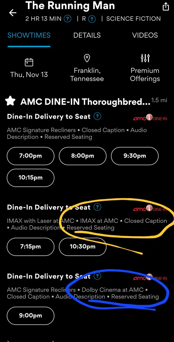Hey <a href="/AMCTheatres/">AMC Theatres</a> why is it harder to find <a href="/DolbyCinema/">Dolby Cinema</a> &amp; <a href="/IMAX/">IMAX</a> showetimes? Where did the Branding go?