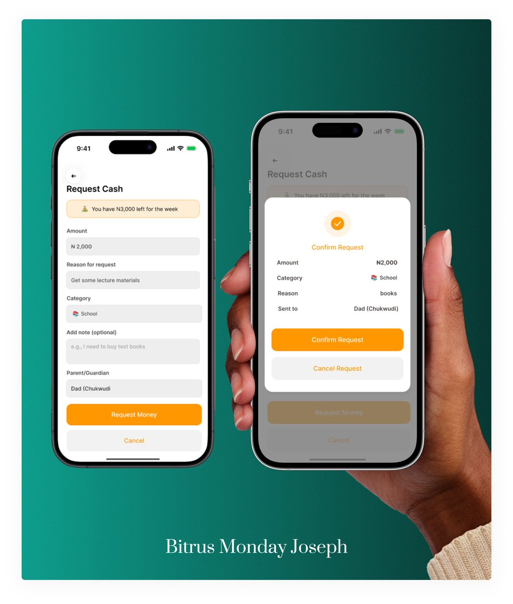 Bitrus_11's tweet image. PocketGeng: Smart Pocket Money Buddy
#UIDesign #FintechApp #UXDesign #ProductDesign #CaseStudy #PocketGeng

Contact me for your mobile and website design: bitrusm3@gmail.com

Full project: lnkd.in/dtSadcqj