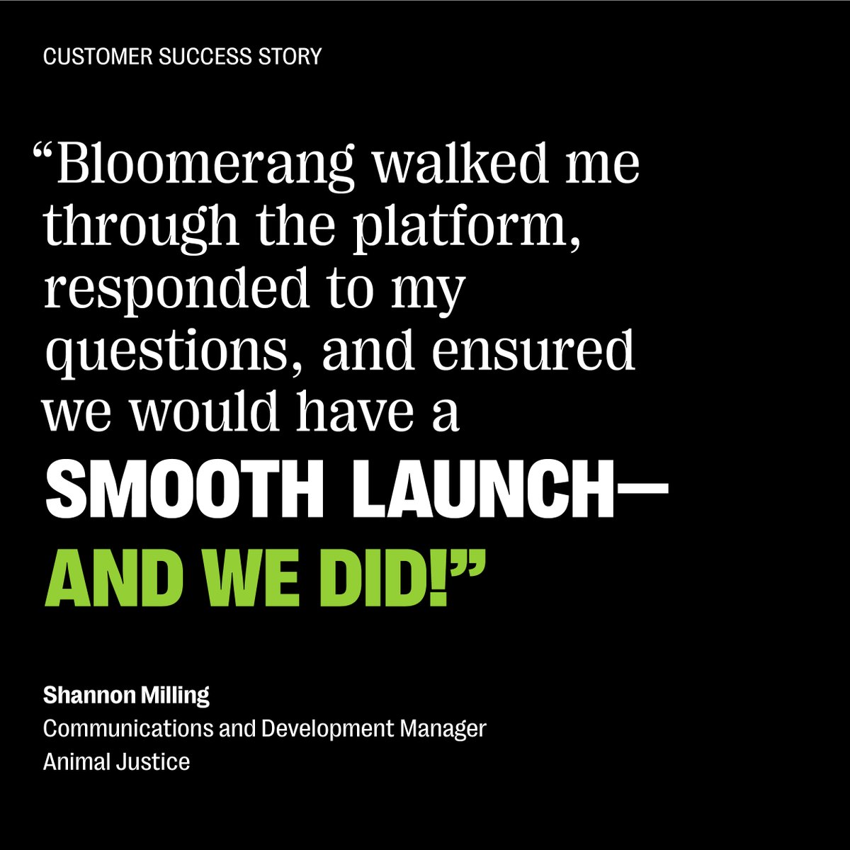 bloomerangTech's tweet image. How do you launch a P2P campaign in under a week and raise 112% of your goal?
Animal Justice used #Bloomerang to raise $28k, gain 125 new donors, and streamline their work with automation.

See their story of speed and impact: bit.ly/4p2a4Ye
#BuiltForPurpose #Fundraising