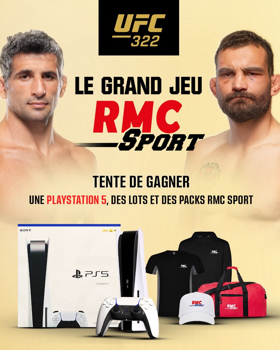 🎮 La PS5 est de retour en jeu ! 

😍 Tente à nouveau ta chance lors l’UFC 322 avec le combat de notre guerrier Saint Denis face à Dariush ! 

👉 Pour participer : 🔃 RT CE POST &amp; pronostique le résultat du combat via ce lien : jeu.li

🤞 Bonne chance !
