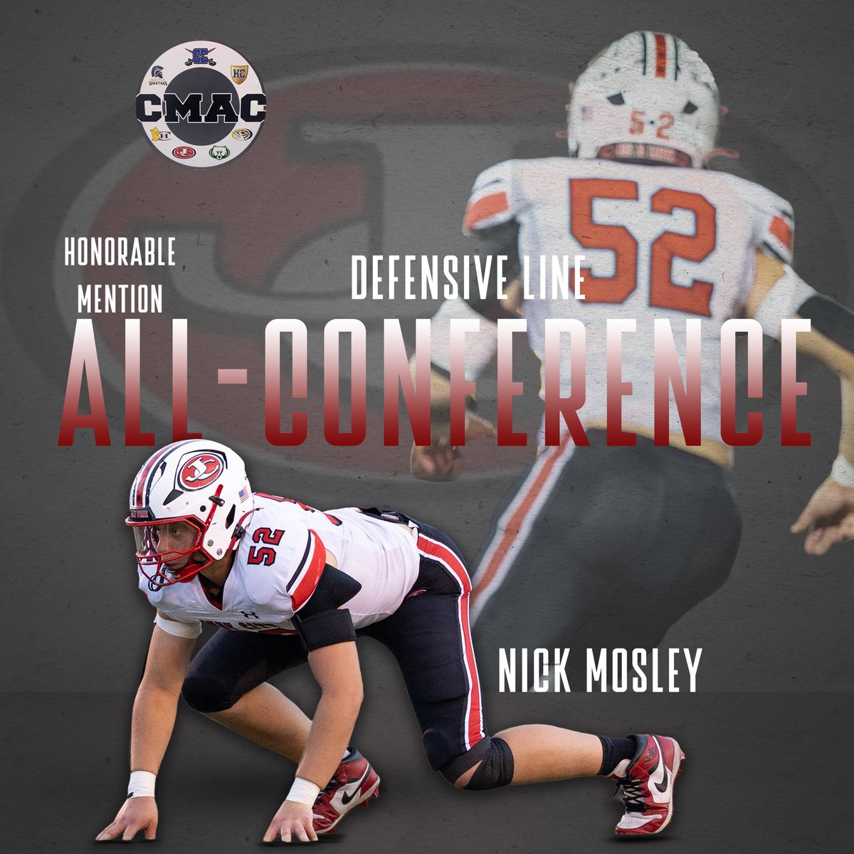 JayPrideFB's tweet image. Congratulations to Nick Mosley for being named All-Conference as a Honorable Mention Defensive Lineman #oscarmike #bealink