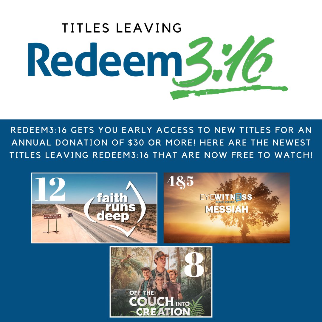 Check out these titles that are now out of Redeem3:16 and available for FREE.

#free #outnow