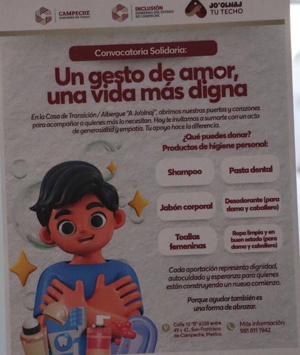 Cotaipec's tweet image. #NéstorCerveraCámara, presidente de la #COTAIPEC, recibió la invitación de la Lic. Ana Mex Soberanis, Titular de la @seincamp  para participar en la Campaña "Un gesto de amor, una vida más digna", donando productos de higiene personal para el Albergue "A Jo'olnaj" (Tu Techo).