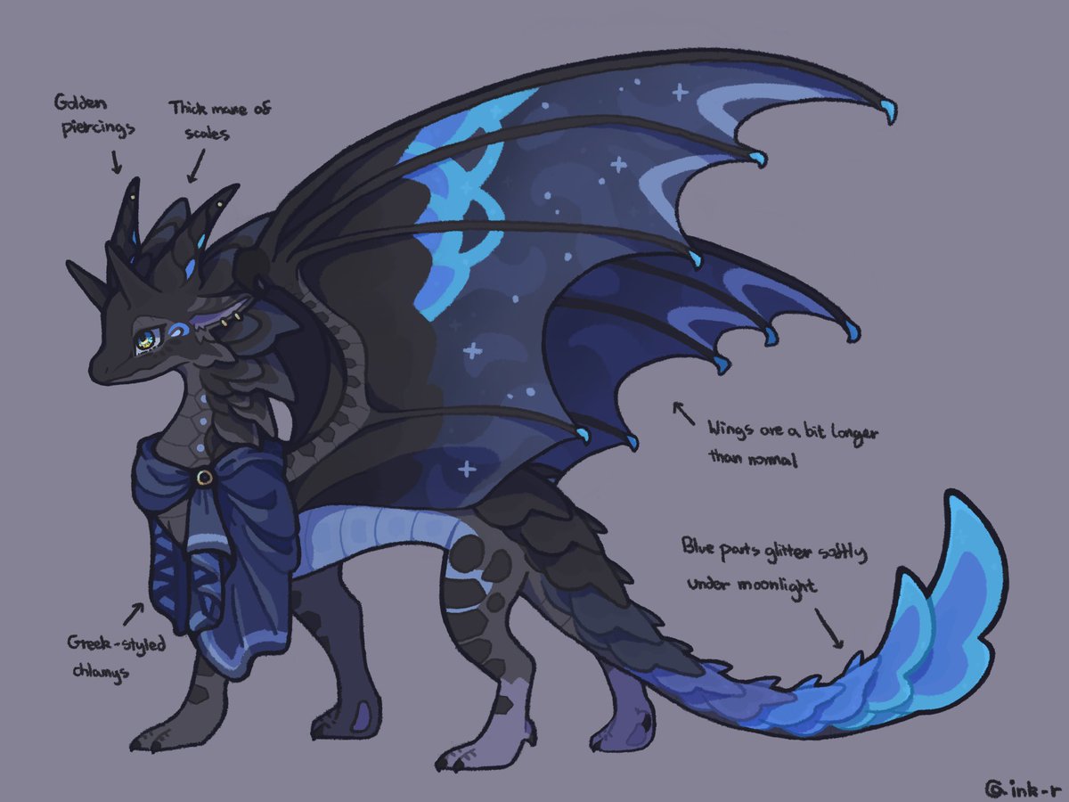 #WingsofFire #wof #dragon #oc 

small simple-ish design vaguely based off a magpie
