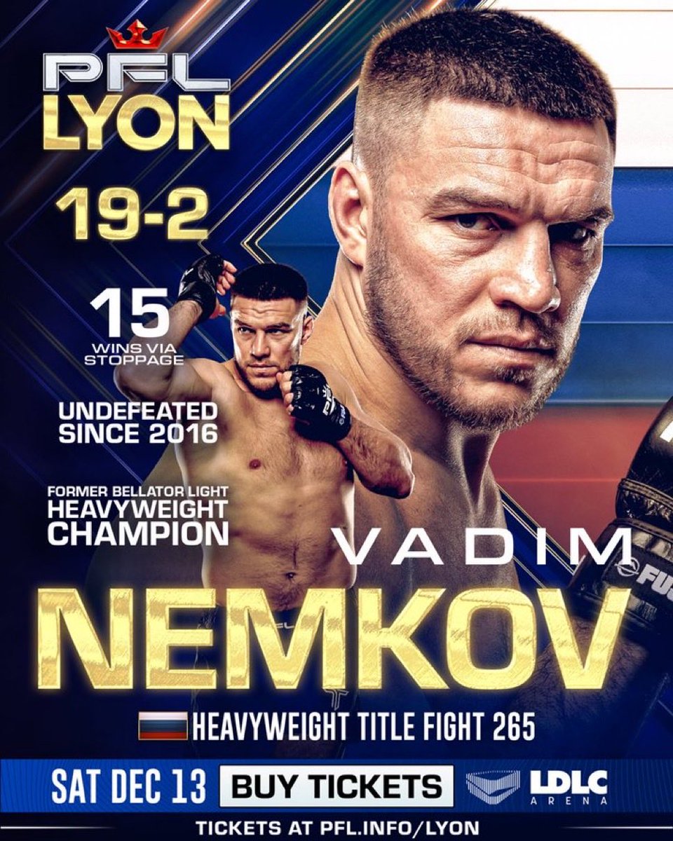 Which Top 10 MMA Heavyweights would actually beat NEMKOV 🤔

⁦<a href="/francis_ngannou/">Francis Ngannou</a>⁩ 
⁦<a href="/JonnyBones/">Jonny Meat</a>⁩ 
⁦<a href="/AspinallMMA/">Tom Aspinall</a>⁩ 

I think only these 3👆… Your thoughts? 

<a href="/PFLMMA/">PFL</a> ⁦#PFLMMA ⁦<a href="/ufc/">UFC</a>⁩ #MMA
