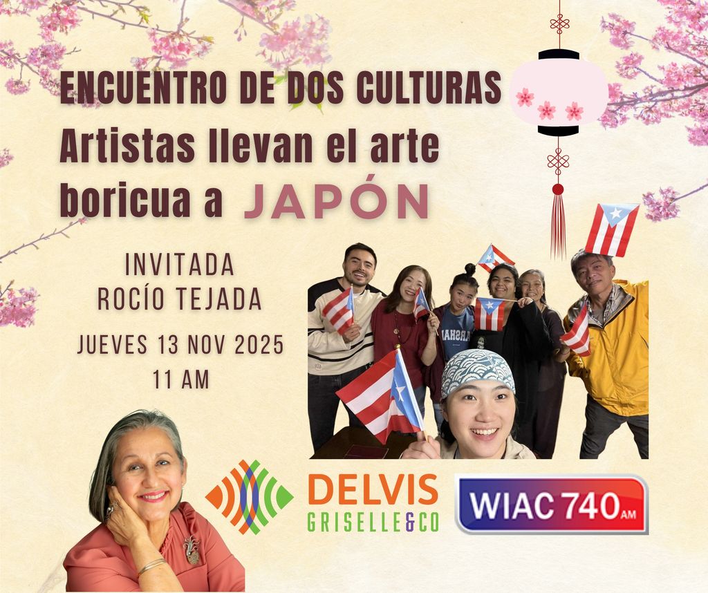 Encuentro de dos culturas: artistas llevan el arte boricua a Japón. Invitada: Rocío Tejada. Jueves 11 am. #wiac740