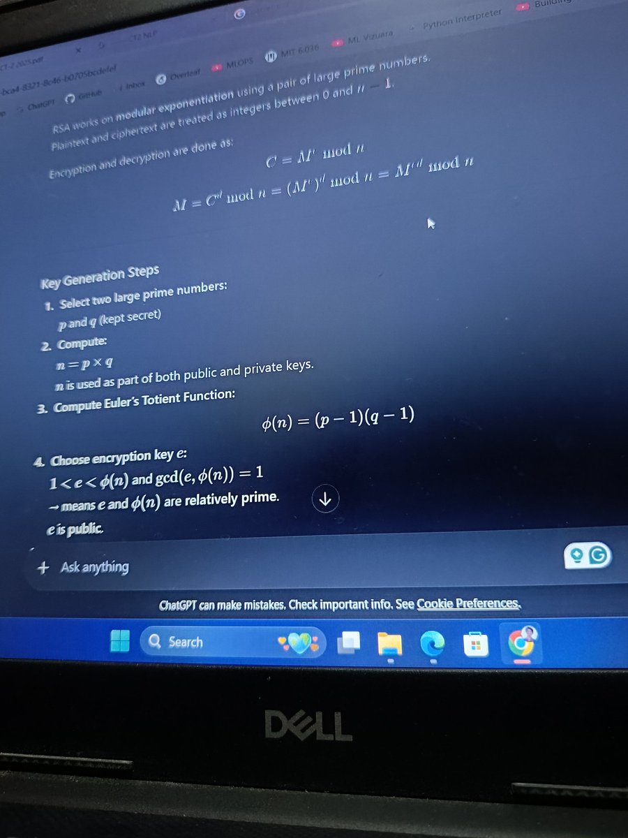 initlayers's tweet image. 12 November 2025

CNS Mid Prep: RSA Encryption, Diffie-Hellman Key Agreement, SHA-512 Algorithm, Kerberos Password Management, SSL Architecture, SignCryption 

NLP Mid Prep: Discourse Analysis, Dialogue Analysis, QA System, Rule Based and Probabilistic Parsing, NER