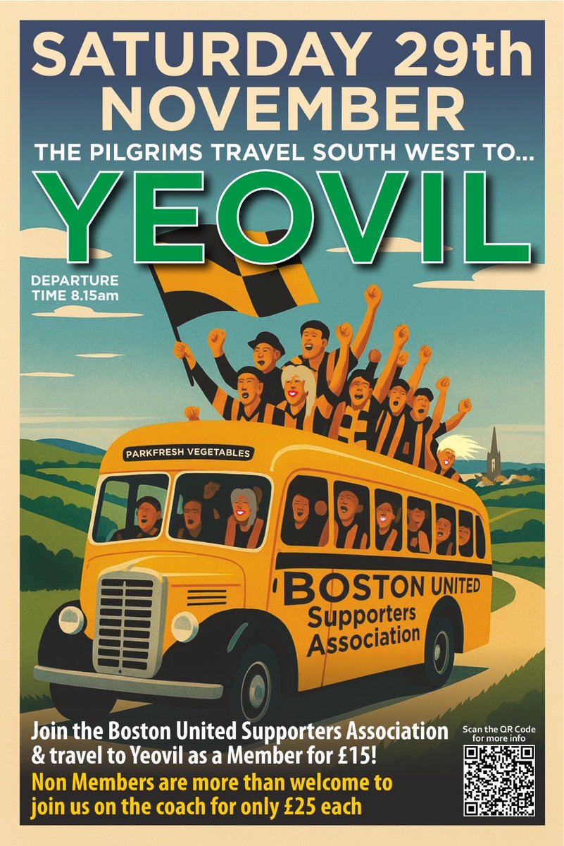 With Woking having only a few
seats remaining and the last 3 coaches selling out…
we are looking at Yeovil… can we repeat last years result?  With many seats brought already click here to book yours…. 

busa.sumupstore.com/product/yeovil…