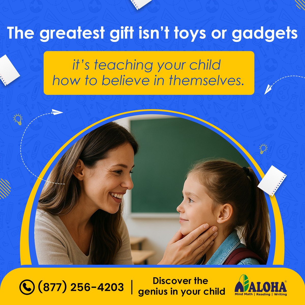AlohaKidsMath's tweet image. 📷 The best gift you can give your child is confidence. At ALOHA Mind Math, we help children believe in themselves and unlock their true potential.
📷📷alohamindmath.com
📷📷(877) 256-4203
#ALOHAProgram #mathprogram #abacusclasses #education #coremath #math #ALOHA