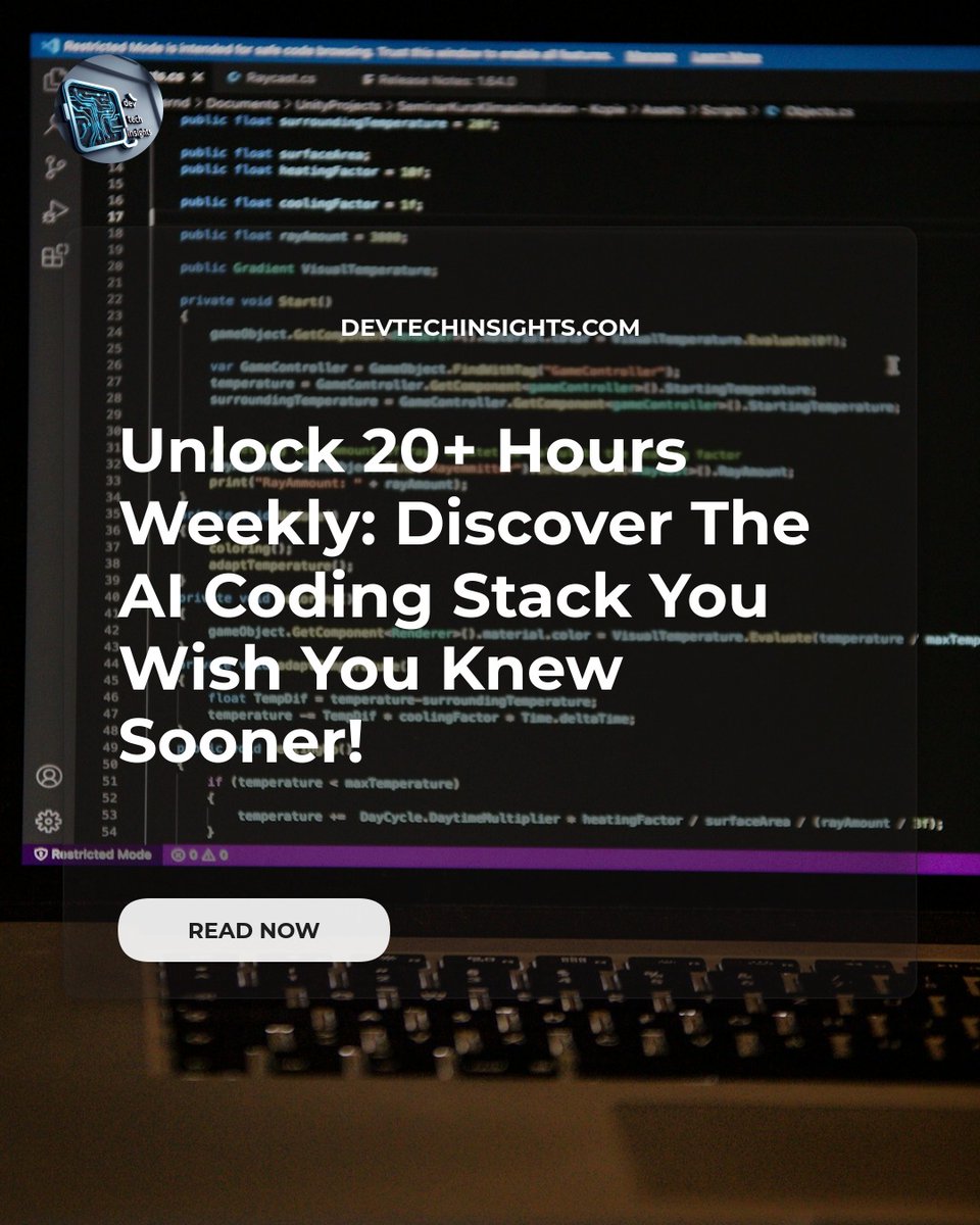 KhansbArkhan's tweet image. Devs, stop slogging! 🤯 This AI coding stack is a game-changer. Reclaim 20+ hours weekly &amp;amp; ship faster. Ditch the toil, emb...

See the article:
devtechinsights.com/ai-coding-stac…

#AIStack #CodingProductivity #DevTools #GenAI #WebDev #TechNews