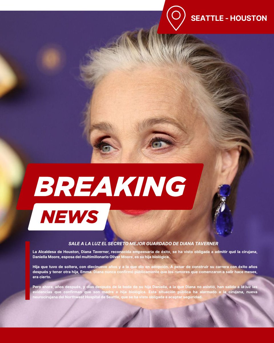 UNTDSTATESRP's tweet image. Diana Taverner, vista en un escándalo público, tras un periodista publicar en su libro, que la Alcaldesa de Houston, tiene una hija biológica a la que dio en adopción. 

Se trata de Daniella Moore, de soltera Parker, casada con el militar y multimillonario empresario y cirujano +