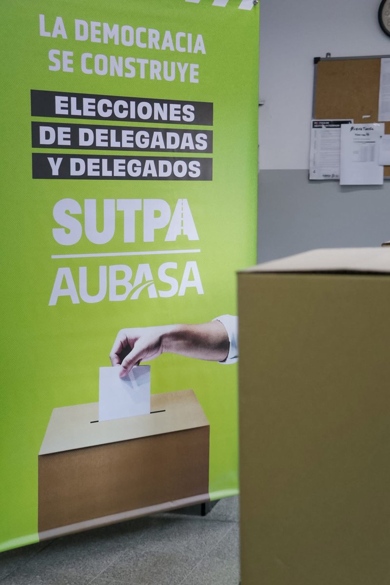 🗳️ Más del 90% de las y los compañeros participaron en las elecciones de delegadas y delegados en los accesos de AUBASA, en una jornada de compromiso y renovación donde 12 representantes asumen por primera vez.
La democracia sindical se construye ✌🏻
#SUTPASomosTodosYTodas