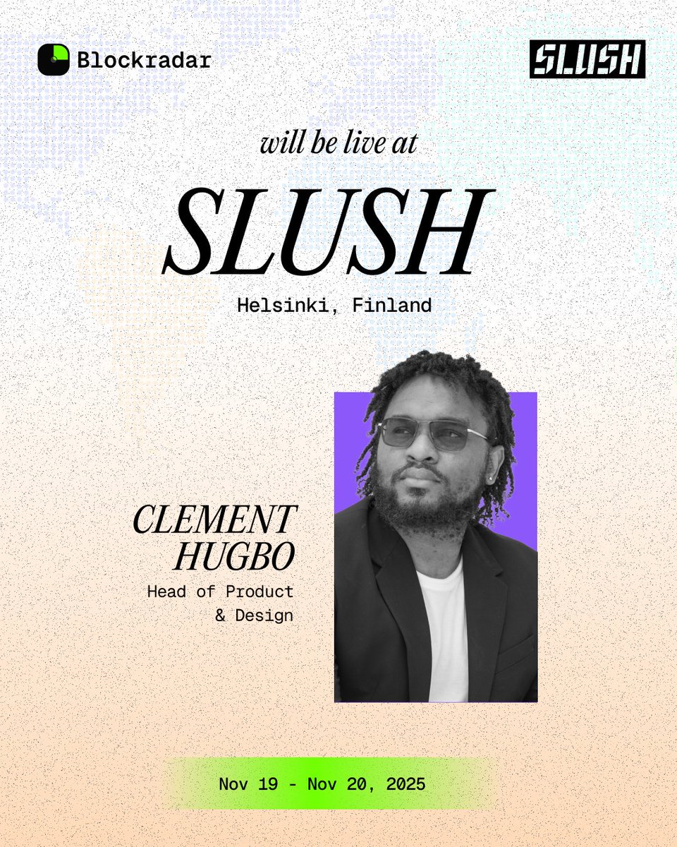 codemathics's tweet image. i’ll be in Finland 🇫🇮 next week with the @BlockradarHQ  team for @SlushHQ conference!

@MORe_aGAiN, Jennifer Baca Zabaneh and i are hyped to meet founders, builders, and friends shaping the future of money with stablecoins around the world, in an incredible and energy-packed…