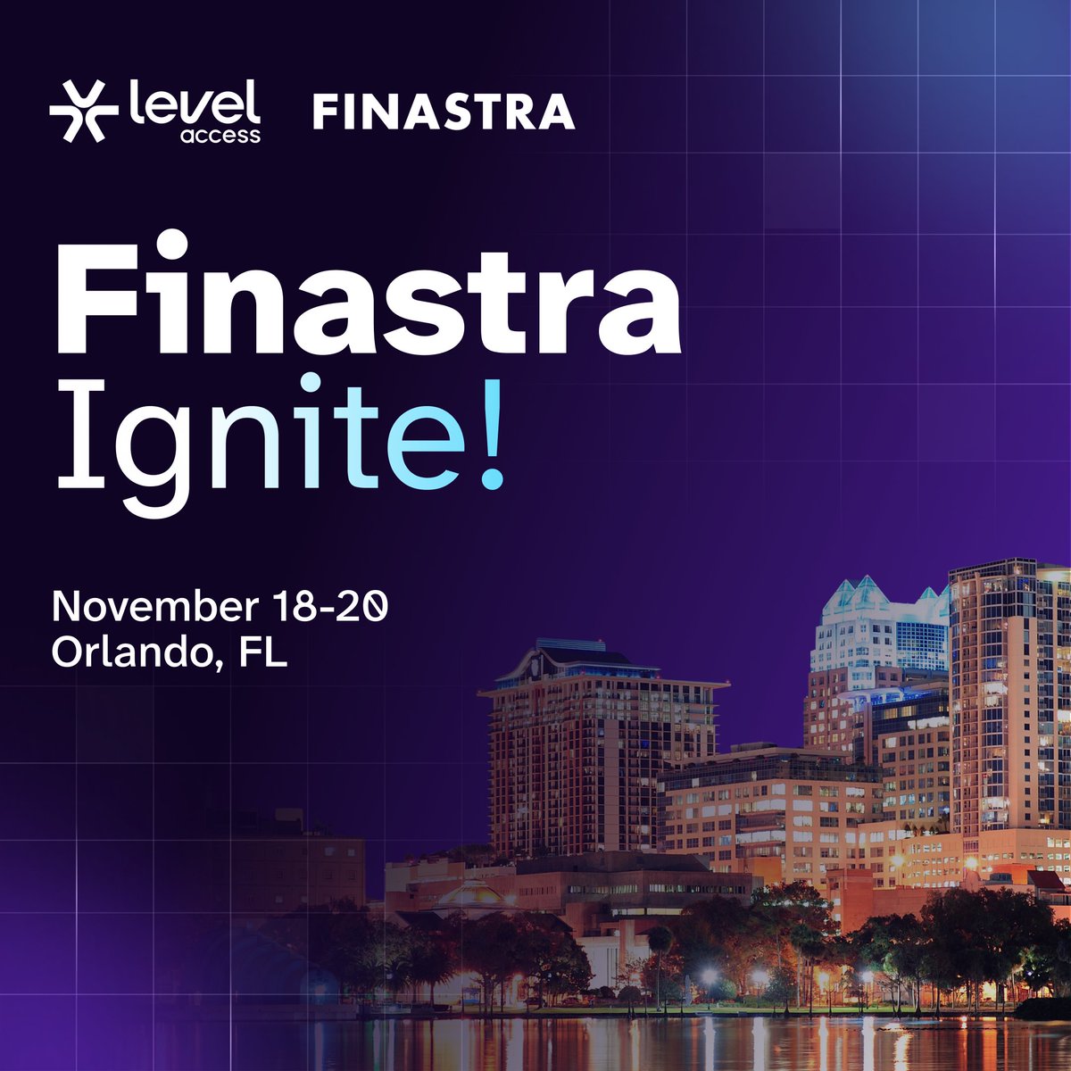 LevelAccessA11y's tweet image. We’re heading to Orlando for @FinastraFS Ignite! ☀️

#FinastraIgnite brings together leaders from community banks, credit unions, &amp;amp; financial institutions to shape the future of #DigitalBanking and #fintech.

→ Attending? Visit us in the Sponsor Showcase at Booth 313! Learn more…
