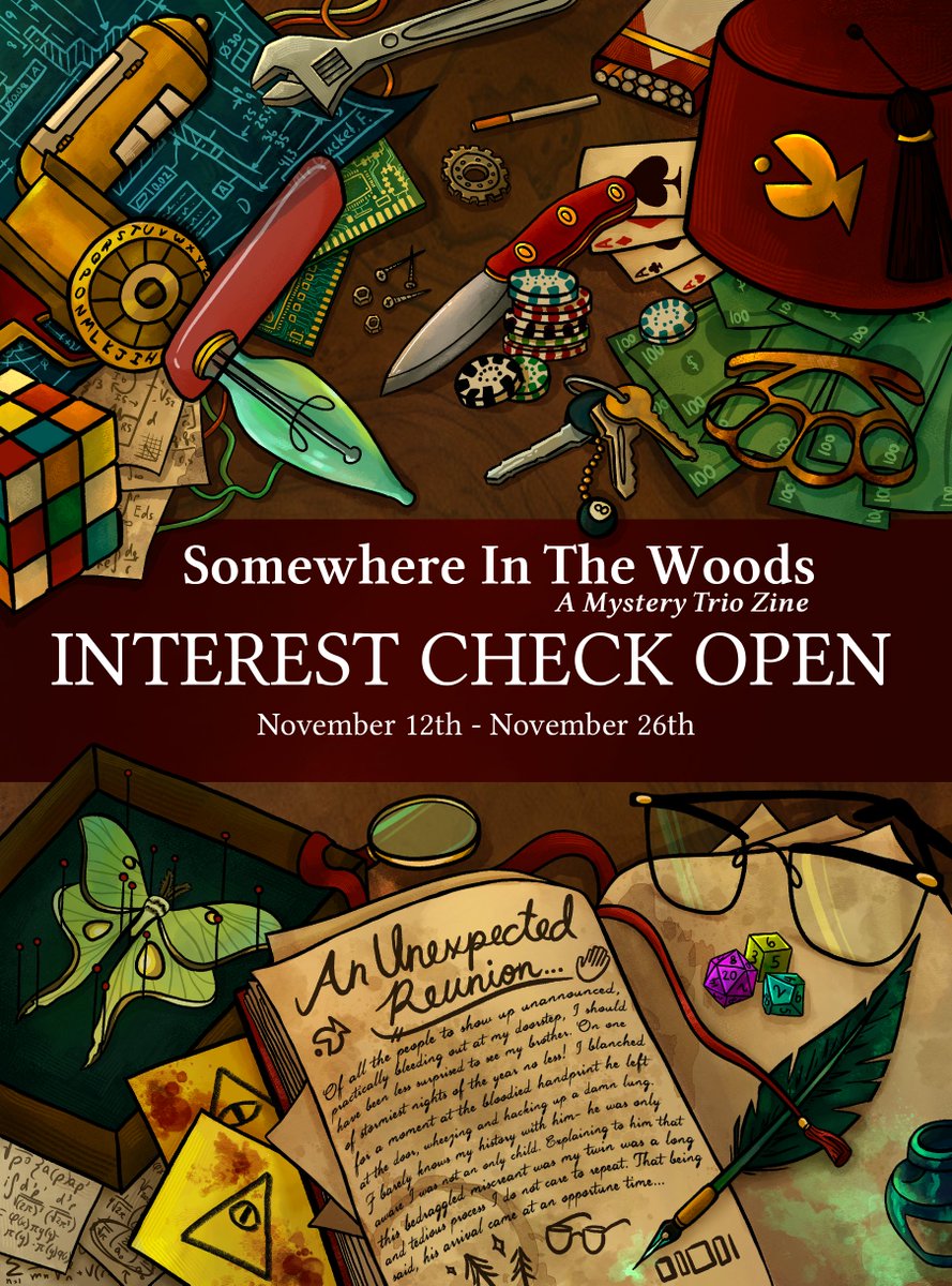Somewhere In The Woods: A Mystery Trio Zine tweet media