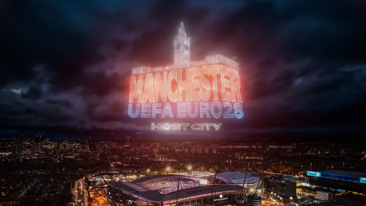 Manchester is proud to be a #EURO2028 host city.

We’re ready to be part of the biggest-ever EURO – with more than 3m tickets available – alongside seven other cities in the UK and Ireland.

⚽Roll on 2028!

<a href="/ManCity/">Manchester City</a> | @UefaEuro
<a href="/BeeNetwork/">Bee Network</a> | <a href="/visit_mcr/">Visit Manchester</a> | <a href="/MCRActive/">Manchester Active</a> | <a href="/CityCo/">CityCo Manchester</a>