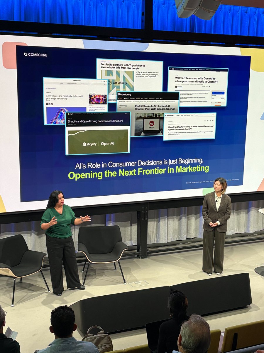 Comscore's tweet image. The role of AI across the consumer journey is intensifying. It is no longer playing an exploration role but is a key driver of decision making.

At the ANA member meeting in NYC, Comscore&apos;s Smriti Sharma and Joyce Wing Yeung Sao Sao outlined the exponential growth in the trend.