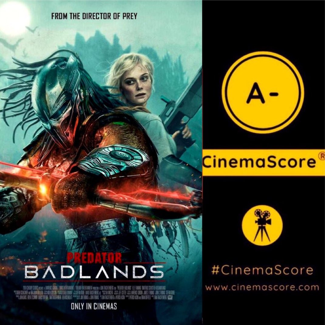 Thanks to positive WOM, The veteran #Predator franchise had an SPECTACULAR #VeteransDay at US #BoxOffice, as #20thCenturyStudios’s PG-13 sci-fi #PredatorBadlands had a franchise record 5.8M TUE Holiday, up STRONG +65.5% from MON, 

BIGGEST TUE Discount Day EVER for any film