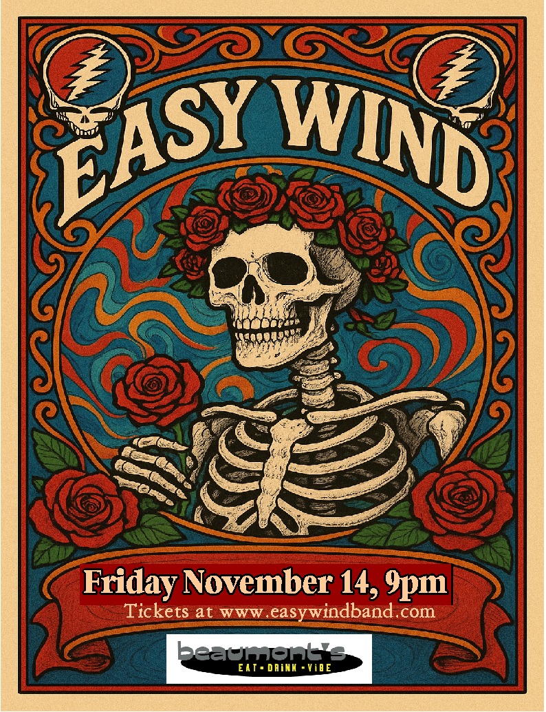 EasyWindSoCal's tweet image. Easy Wind Live at Beaumont's Eatery in La Jolla/Birdrock this Friday - mailchi.mp/c2904ee89a8e/h…