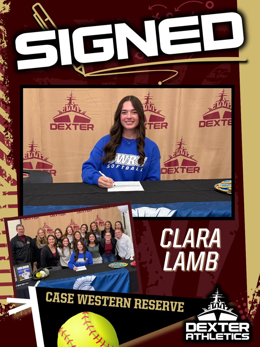 It's Signing Day at DHS! Congrats, Clara, on signing with Case Western Reserve to play softball! Go Spartans! 🥎