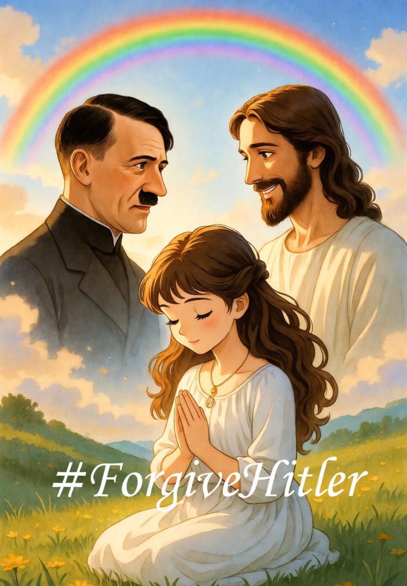 sorattab's tweet photo. @landeur Hey I’m trying to encourage people to #ForgiveHitler. it’s the Christian thing to do. https://t.co/wdcZ0lJ2yG