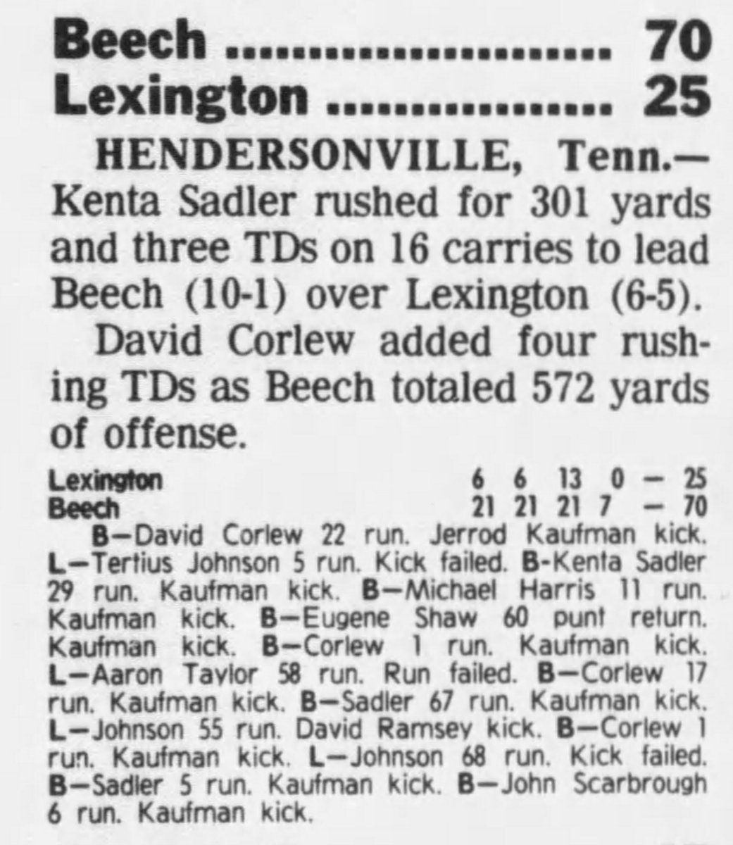 The Bucs set a school record scoring 70 points and had 580 yards total offense... Kenta Sadler led the team with 301 yards on 16 carries and 3 TD...   youtu.be/lLgP6XEZg_o