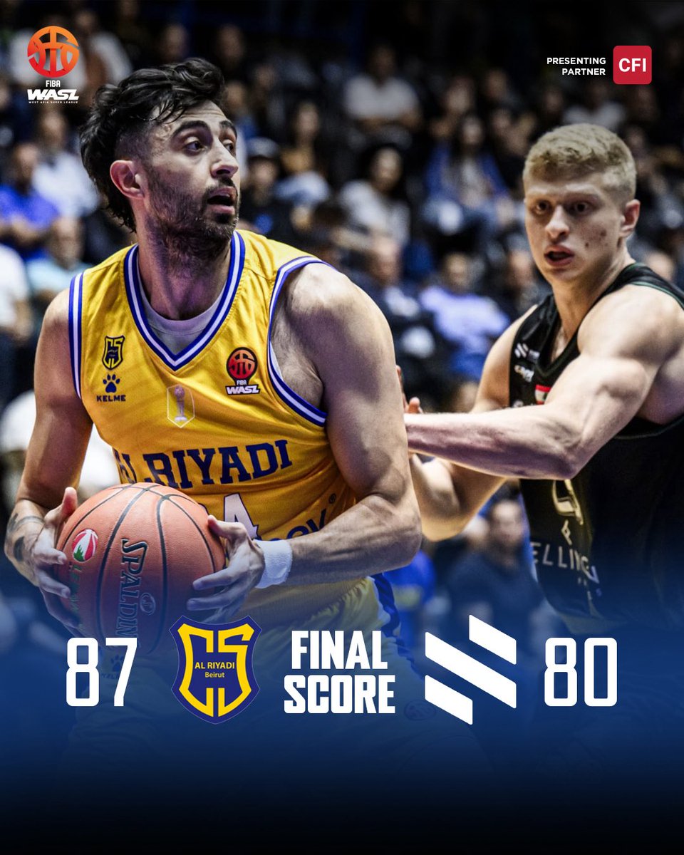 OfficialWASL's tweet image. Al Riyadi secure the Derby W after taking down Sagesse SC!

#FIBAWASL #WASL