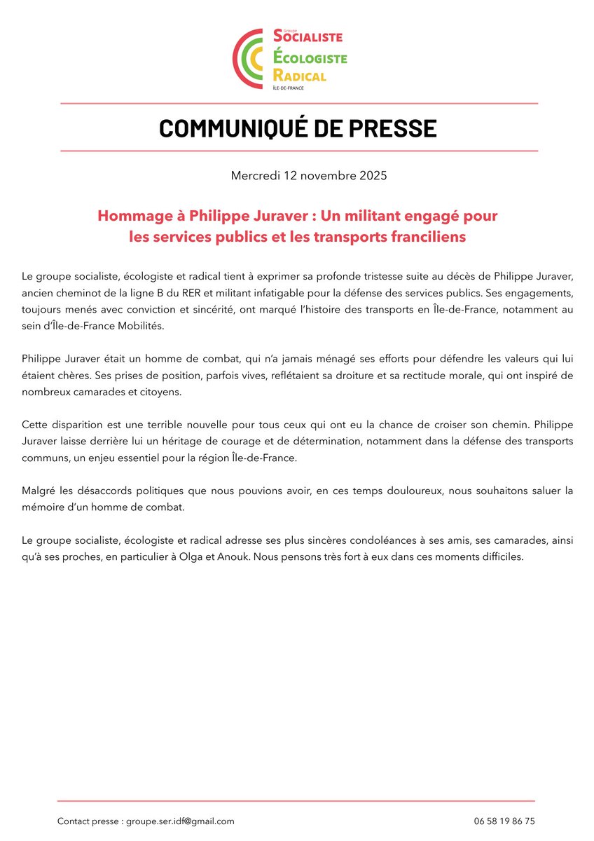 Groupe Socialiste, Écologiste et Radical tweet media