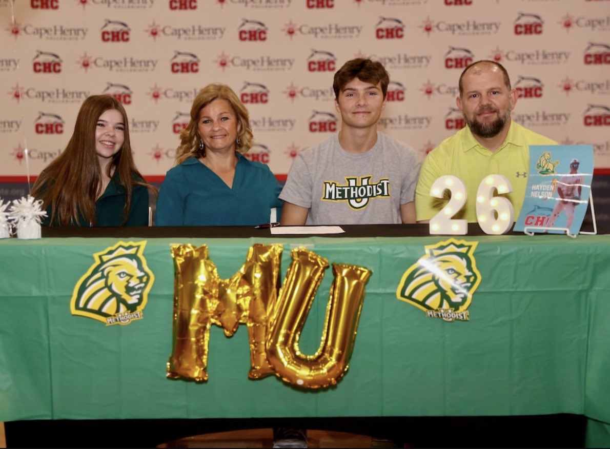 Congratulations to our four seniors who signed to continue their baseball careers at the collegiate level!

<a href="/NoahHummel60/">Noah Hummel</a> 
<a href="/Chri5Mart1nez/">Christopher Martinez</a> 
<a href="/HawleyOwenbsbl/">Owen Hawley</a> 
<a href="/Hayden_NelsonVB/">Hayden Nelson</a>